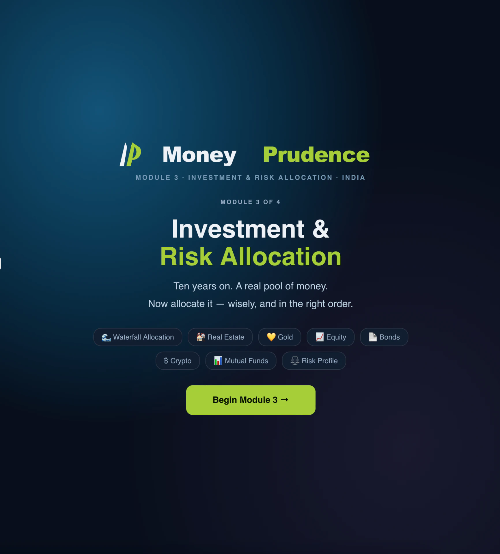 Module 3 opening screen